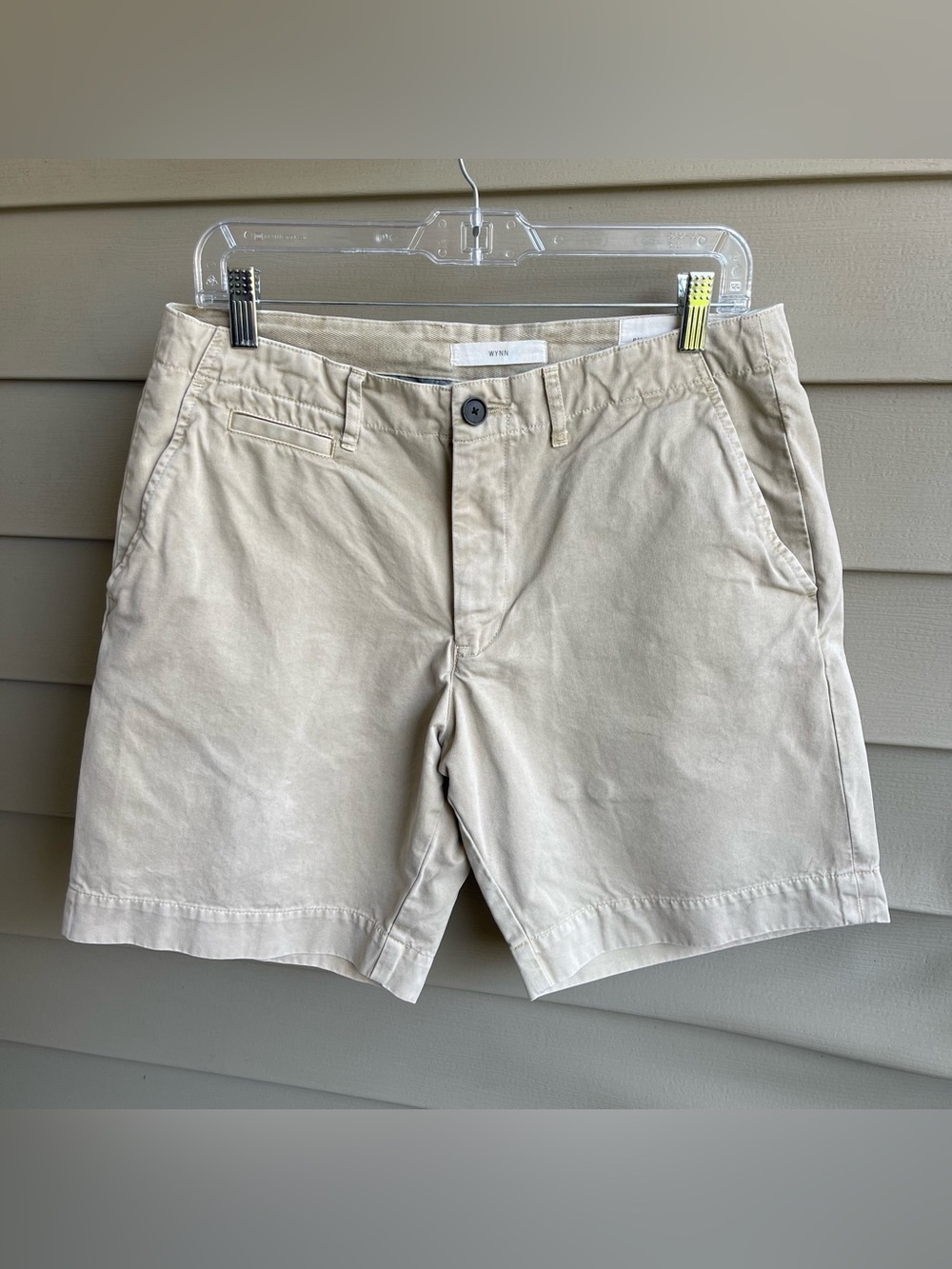 Billy Reid Shorts Mens 32/8 Tan Wynn Cotton Chino Flat Front Khaki